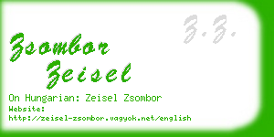 zsombor zeisel business card